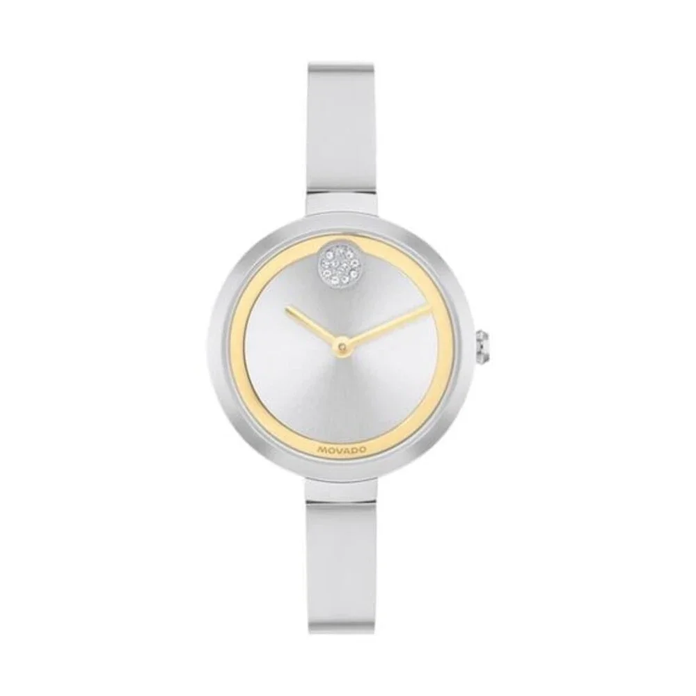 MOVADO TREND BANGLE 3601010 SILVER DIAL STAINLESS STEEL BRACELET WOMENS WATCH